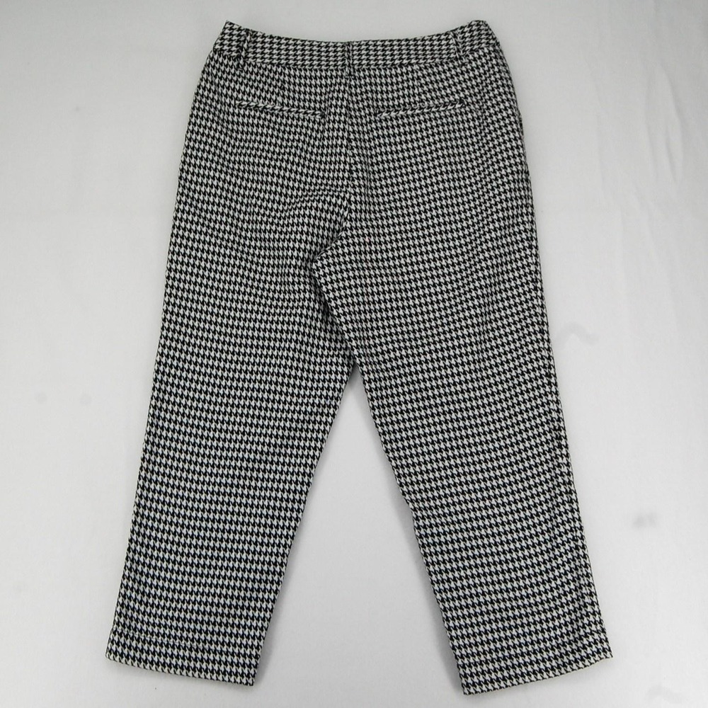 Who What Wear Pants Womens 14 Black White‎ Houndstooth Ankle Tapered Ponte - Picture 4 of 8